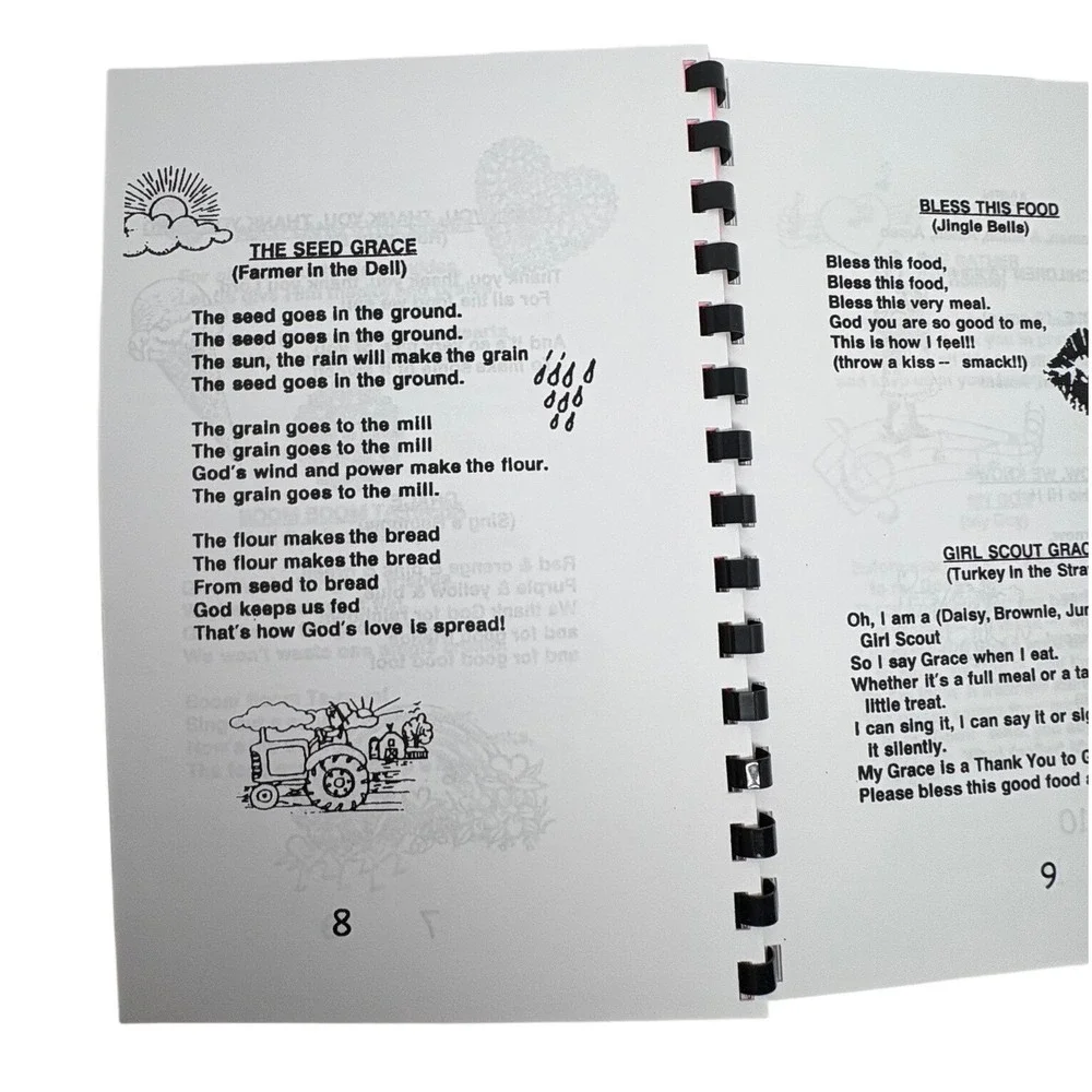Amazing Graces Katie Jimenez Spiral Bound Prayer Songbook Mealtime Blessings